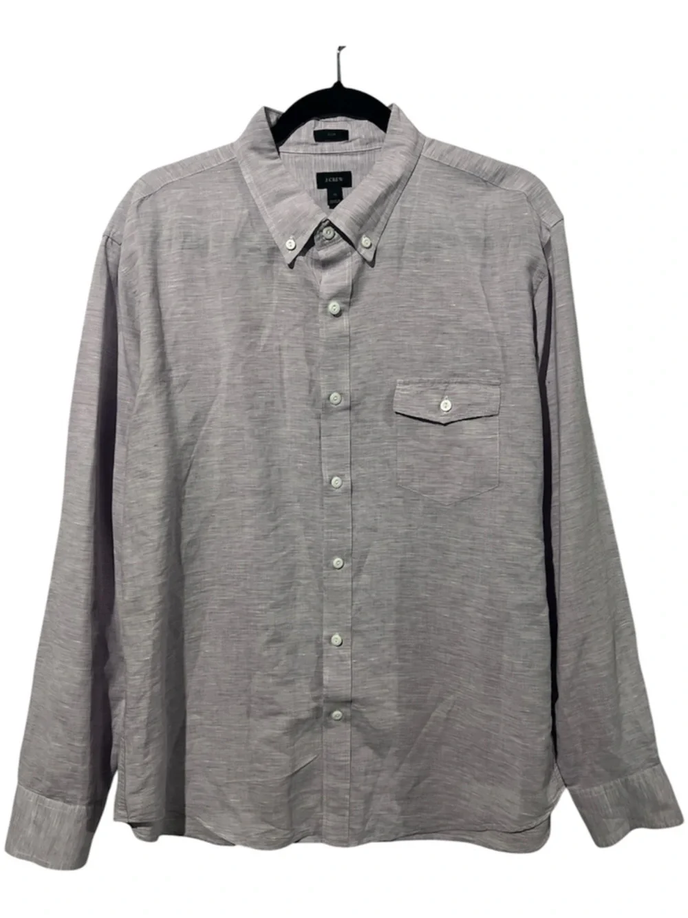 J.Crew Shirt Men’s XL Purple Lavender Linen Cotton Baird McNutt Slim Fit